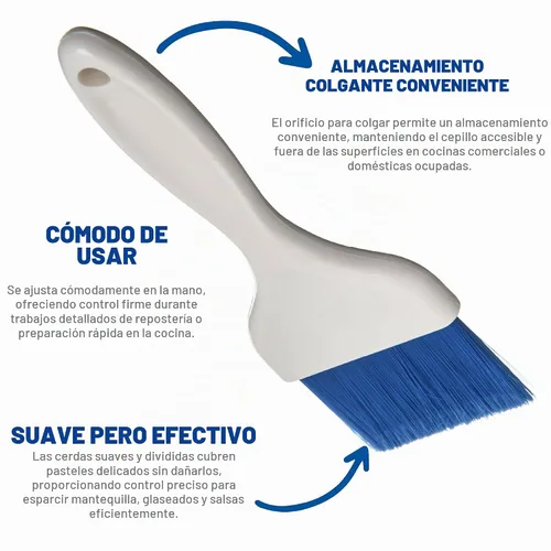 Vista 3 de Pincel de silicona/Pincel para repostería Carlisle Galaxy., 3", Azul
