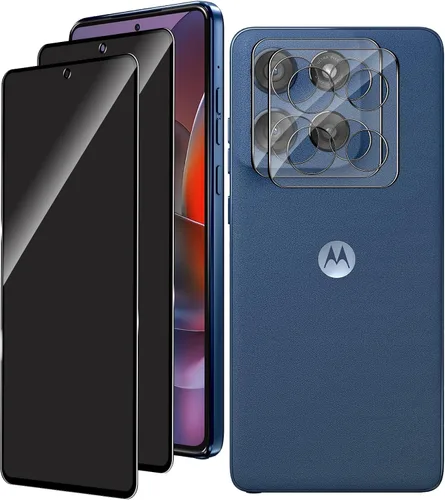 Vista 13 de Paquete de 2 protectores de pantalla de privacidad para Motorola Moto G 5G 2022 [dureza 9H] HD [negro] película de vidrio templado privado antiespía
