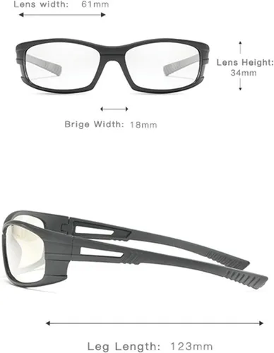 Vista 5 de Gafas de seguridad con lentes de lectura completa con lectores, gafas protectoras de lectura para hombres
