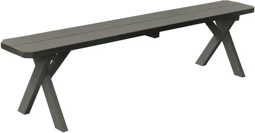 Vista 84 de Furniture Barn USA Pine - Banco cruzado de 2 pies, color negro