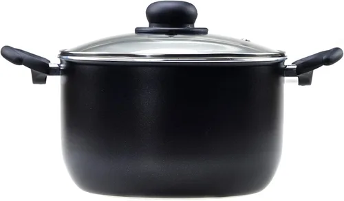 Vista 6 de RAVELLI Italia Linea 30 - Horno holandés antiadherente con tapa de vidrio (5 cuartos de galón)