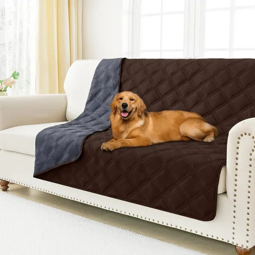 Vista 117 de Smiry Funda impermeable para cama de perro, manta reversible para mascotas para sofá Manta suave lavable para perro, funda a prueba de fugas