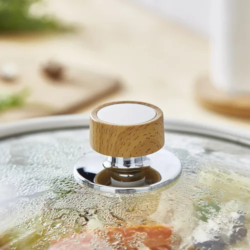 Vista 6 de Salton Swan - Olla de cocción lenta estilo nórdico con olla de cerámica extraíble, 3.5 litros (algodón blanco)