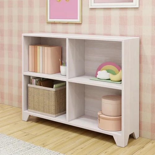 Vista 9 de Max & Lily Estantería moderna de 2 estantes, de madera maciza para dormitorio de niños, madera flotante Low VOC Finishes, Engineered Wood, Space