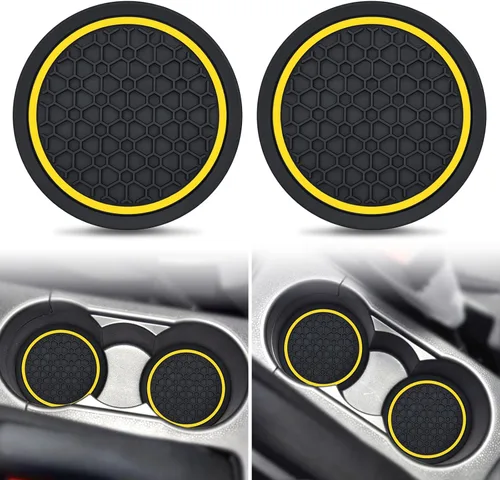 Vista 8 de Auprite Posavasos para tazas de coche, 2 unidades de 2.77 pulgadas Posavasos universales para portavasos de coche, alfombrillas antideslizantes