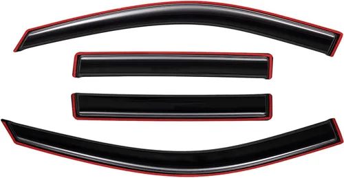 Vista 3 de Lightronic, vierteaguas extra duradero con clip para canal de ventilación de ventana, se ajusta a Toyota Highlander 2008-2013, protección UV