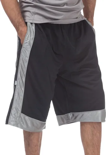 Vista 2 de Pro Club - Camiseta de manga larga para hombre, de algodón pesado y con cuello redondo, Negro Gris