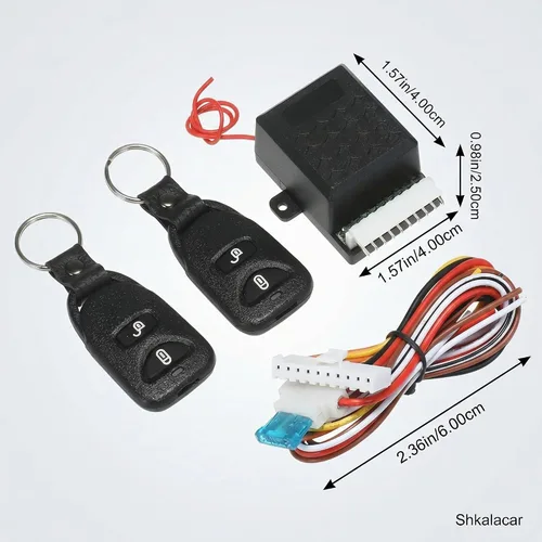 Vista 6 de Shkalacar Kit central remoto universal para automóvil de 12 V, sistema de entrada sin llave para vehículo con bloqueo de puerta, sistema de bloqueo