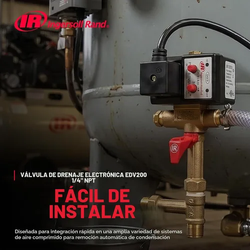 Vista 5 de Ingersoll Rand Edv200 1/4npt 110/120v Válvula de Drenaje Electrónica