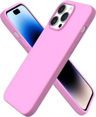 Vista 12 de ORNARTO Funda compatible con iPhone 14 Pro Max de 6.7 pulgadas, silicona líquida delgada de 3 capas con cobertura completa, funda protectora