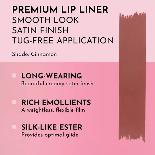 Vista 2 de Lawless Forget the Filler Definer Liner - Canela - Delineador de labios premium con ingredientes naturales para proporcionar un aspecto suave con un