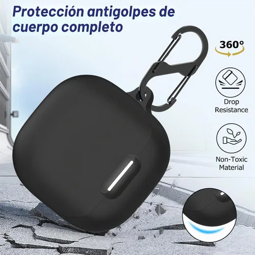 Vista 3 de Funda para Anker Soundcore Liberty 4 NC, silicona suave Negro