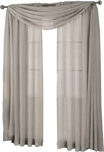 Vista 24 de sheetsnthings Solid Abri Panel de Cortina Transparente Arrugada con Bolsillo para Barra, 50 Pulgadas de Ancho x 63 Pulgadas de Largo, Negro