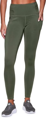 Vista 4 de RBX Leggings con forro polar para mujer, pantalones de yoga con bolsillos, pantalones de gimnasio para clima frío, leggings de longitud completa