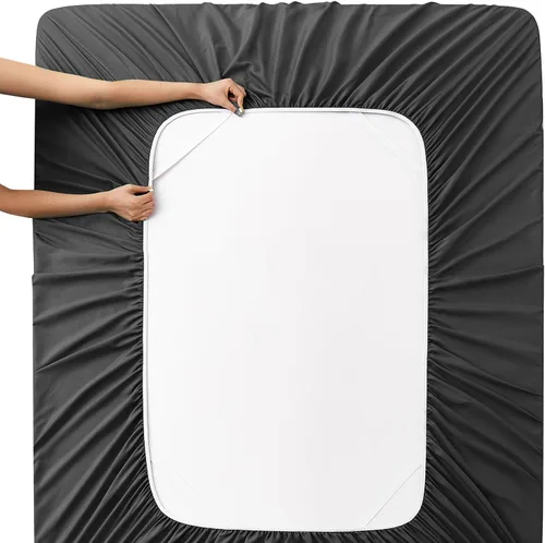 Vista 154 de Manyshofu Juego de sábanas de tamaño individual con bolsillos extra profundos, sábanas y fundas de almohada de 1800 hilos de lujo para hotel, juego