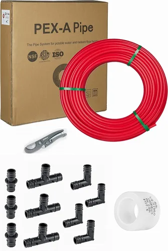 Vista 16 de EFIELD - Tubería Pex A de 1/2 pulgada, 100 pies, color azul para aplicaciones de fontanería de agua potable con un cortador de tubos (XB100)