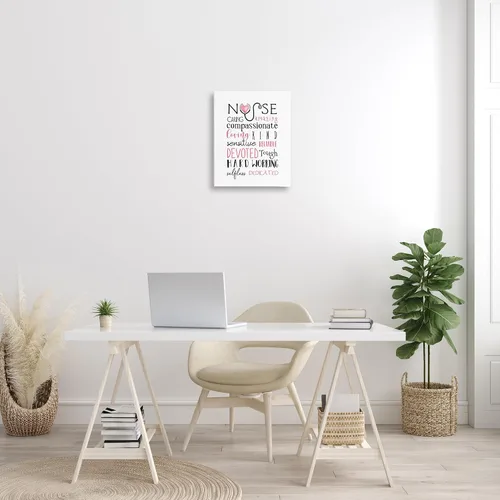 Vista 2 de Stupell Industries Enfermera Inspiración Descripción Agradecimiento Profesional de la Salud, Diseñado por Elizabeth Tyndall, Arte de pared, 16x20