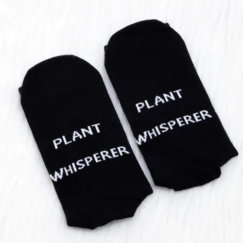 Vista 3 de MBMSO 2 pares de calcetines susurradores de plantas, regalos de jardinero, regalos divertidos de jardinería, regalos para amantes de las plantas