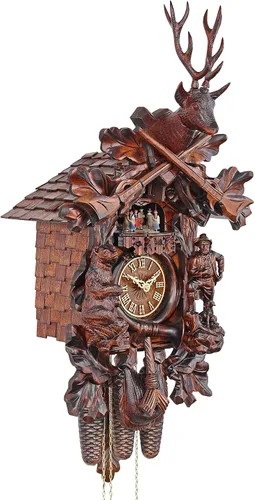 Vista 2 de Reloj de cuco - El cazador de osos de tejas