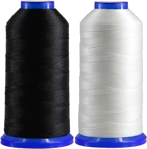 Vista 30 de Selric [1200 yardas/26 colores disponibles] Tex 135 Hilo de nailon unido para costura de cuero 420D/3 T135#138 Hilo de tapicería resistente