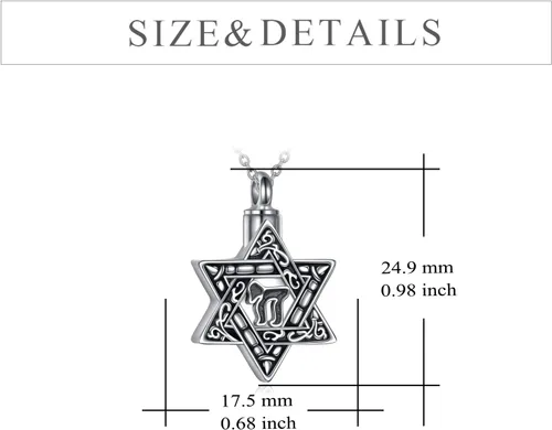 Vista 35 de YFN Collar de estrella de David de plata de ley, concha de abulón, árbol de la vida, joyería judía, regalos para mujeres y hombres