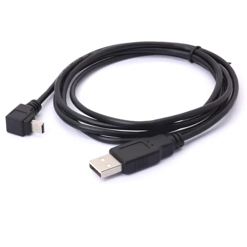 Vista 6 de Cable USB 2.0 A macho a ángulo mini, 90 grados de ángulo descendente Mini 5P Cable de carga de sincronización de datos para Garmin Dash Cam Car