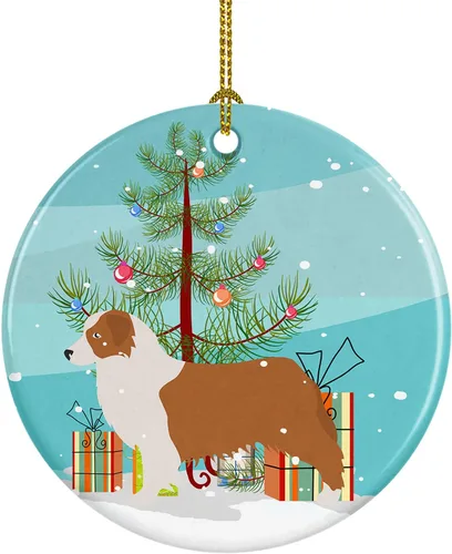 Vista 101 de Caroline's Treasures Cavalier King Charles Spaniel - Adorno de cerámica para árbol de Navidad, decoración colgante para el hogar, Navidad, fiestas