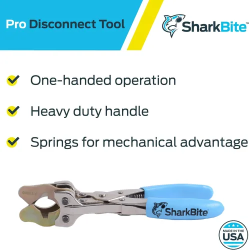 Vista 7 de SharkBite Herramienta de desconexión Pro Push to Connect de 3/8 a 1 pulgada, tubo PEX, cobre, CPVC, PE-RT, HDPE, PROD3810