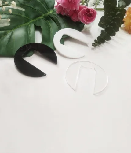Vista 6 de 10 piezas de acrílico en blanco para vaso, base de acrílico en blanco para tapa de vaso de 20 oz/30 oz (2.5 pulgadas, negro)
