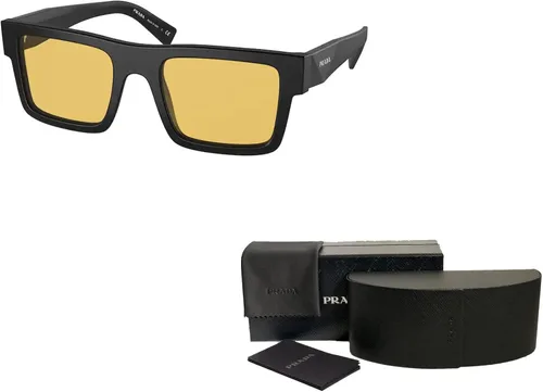 Vista 3 de Prada PR19WS Rectangle Sunglasses for Men BUNDLE With Designer iWear Complimentary Eyewear Kit