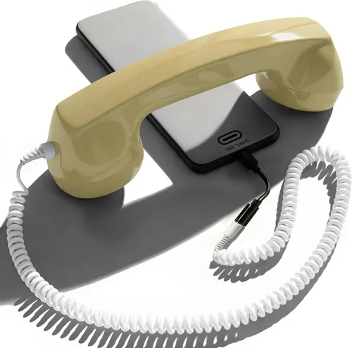 Vista 17 de Opis 60s Micro: Auricular retro para teléfono fijo/Auricular USB/Auricular para teléfono móvil/Receptor de teléfono para teléfono móvil/Auricular