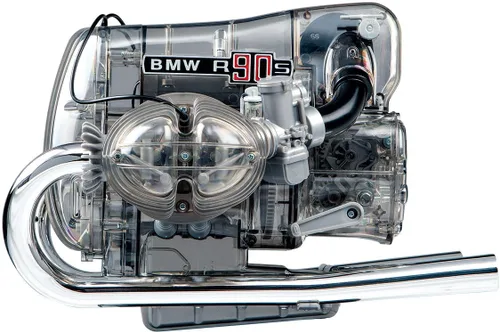 Vista 2 de Franzis BMW R/90-S - Kit de modelo de motor doble plano con manual del coleccionista