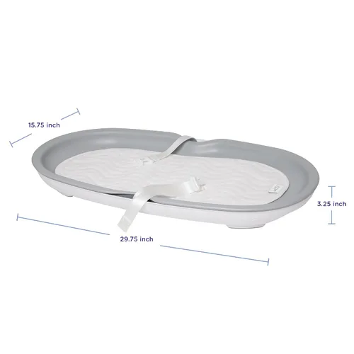 Vista 10 de Ubbi Cambiador de espuma para bebé, fácil de limpiar con base desmontable Gris