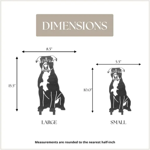 Vista 8 de Corten Steel Staffordshire Bull Terrier - Estaca para perro (tamaño grande)
