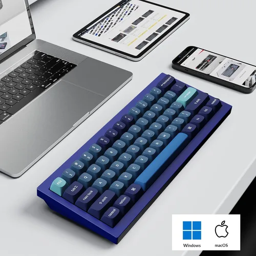 Vista 2 de Keychron Q4 Teclado mecánico personalizado con cable, 60% diseño QMKVIA macro programable con interruptor Gateron G Pro Brown intercambiable