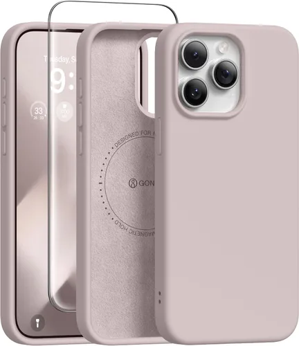 Vista 71 de GONEZ Funda magnética para iPhone 12 Case / 12 Pro Case, compatible con MagSafe, [protector de pantalla + protector de lente de cámara], funda