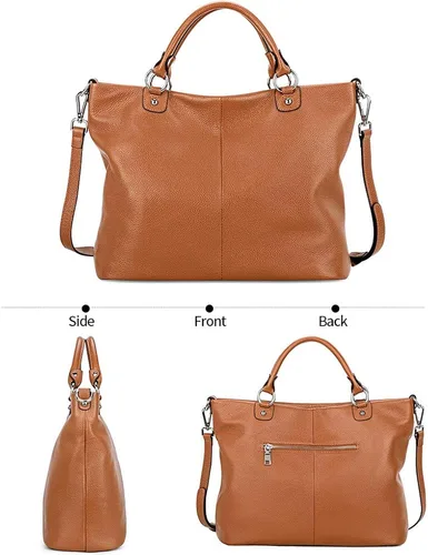 Vista 3 de Bolso Kattee para mujer de cuero suave 3 formas de llevarlo mochila bolso y bolsa de mano