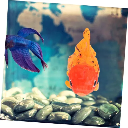 Vista 5 de PRETYZOOM Decoración de acuario de peces artificiales flotante imitación Goldfish Night- Tank Landscape