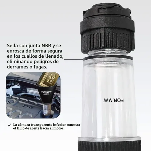 Vista 6 de FIRSTINFO F3553VW Juego de embudo de aceite para motor Volkswagen - Herramienta de llenado de aceite sin derrames, fácil de usar