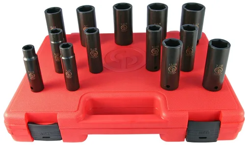 Vista 20 de Chicago Pneumatic SS814D - Unidad cuadrada de 1 pulgada, métrica profunda, 6 puntos, juego de llaves de impacto (4 piezas)