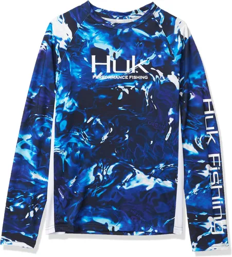 Vista 34 de HUK Camisa unisex de camuflaje Pursuit para niños Camisa de manga larga para niños Sotavento de roble musgoso
