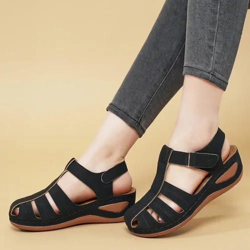 Vista 5 de DUOYANGJIASHA Sandalias elegantes de verano para mujer, zapatos de plataforma cómodos
