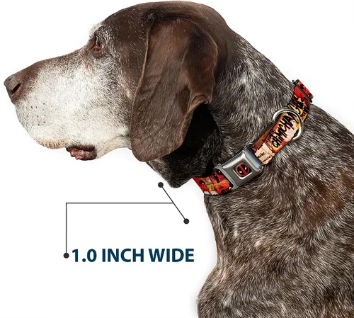Vista 6 de Collar de perro hebilla de cinturón de seguridad Deadpool Kills Deadpool 2 cubierta Dynamite Chimichanga 9 a 15 pulgadas 1.0 pulgadas de ancho