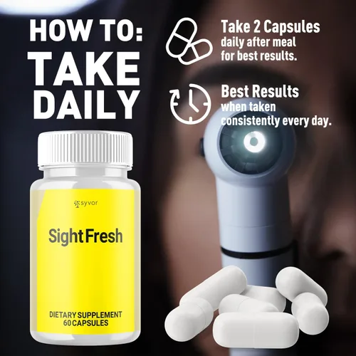 Vista 5 de Sight Fresh - Cápsulas Sight Fresh Advanced Vision Support Puills - Cápsula natural SightFresh que apoya la salud y el bienestar de los ojos