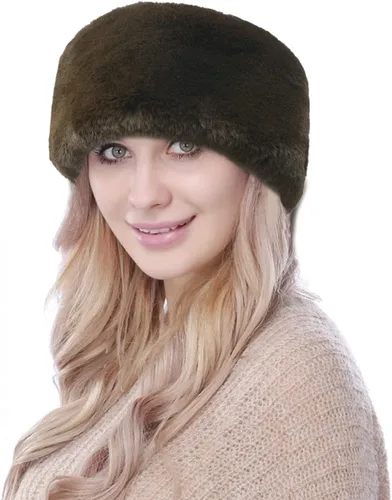 Vista 3 de Sombrero ruso de piel sintética esponjosa para hombres, mujeres y ancianos, cosaco clásico de invierno, grueso, resistente al viento, para camping