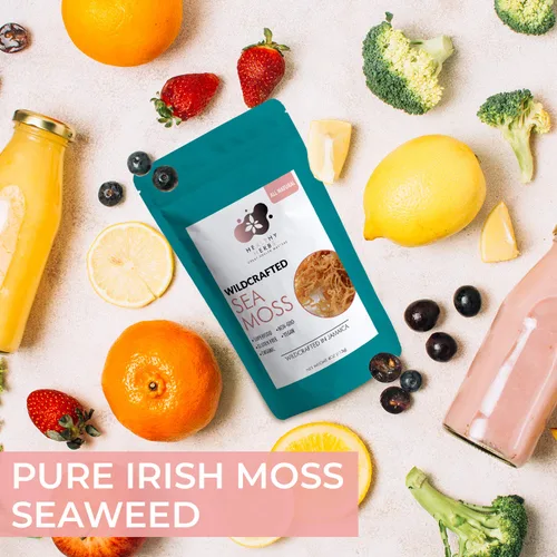 Vista 4 de Musgo marino – 4 onzas de superalimento crudo seco Seamoss, musgo marino natural de océano crudo rico en minerales, oro irlandés Seamoss crudo