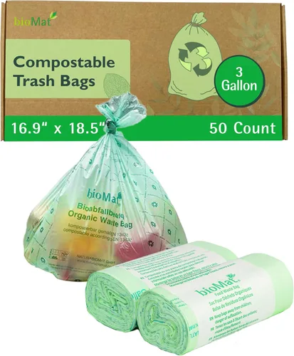 Vista 12 de bioMat Bolsas compostables de desechos de alimentos de 2.6 galones, 125