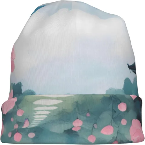 Vista 9 de Pretty Rose Garden Warm and Breathable Men's and Women's Universal Versatile Brimless Hat, for Daily Home and Outdoor Activities Clothing Accessories
