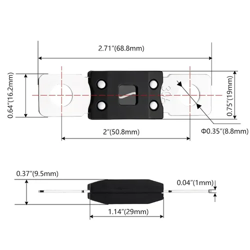 Vista 5 de Fusible MEGA/AMG de 32 V 30 A, montaje de perno de alta corriente automotriz de 30 amperios para automóviles, camiones, vehículos de construcción