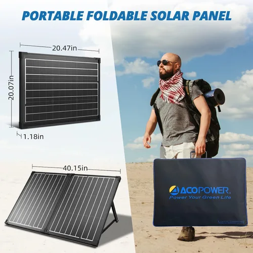 Vista 2 de ACOPOWER Kit de panel solar portátil de 100W (expansión 100W)